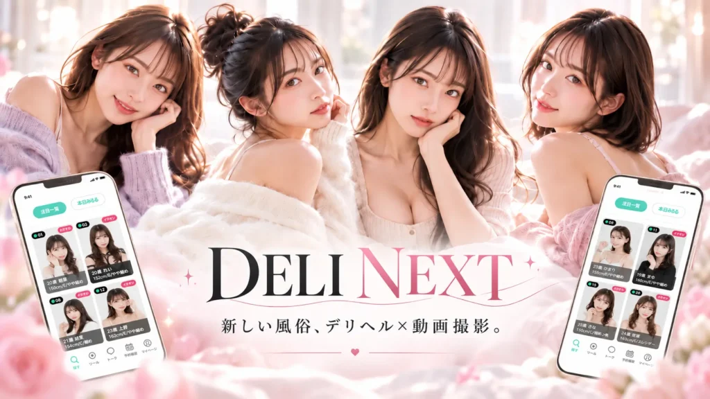 DELI NEXT(デリネクスト)|新しい風俗の遊び方、デリヘル×動画撮影